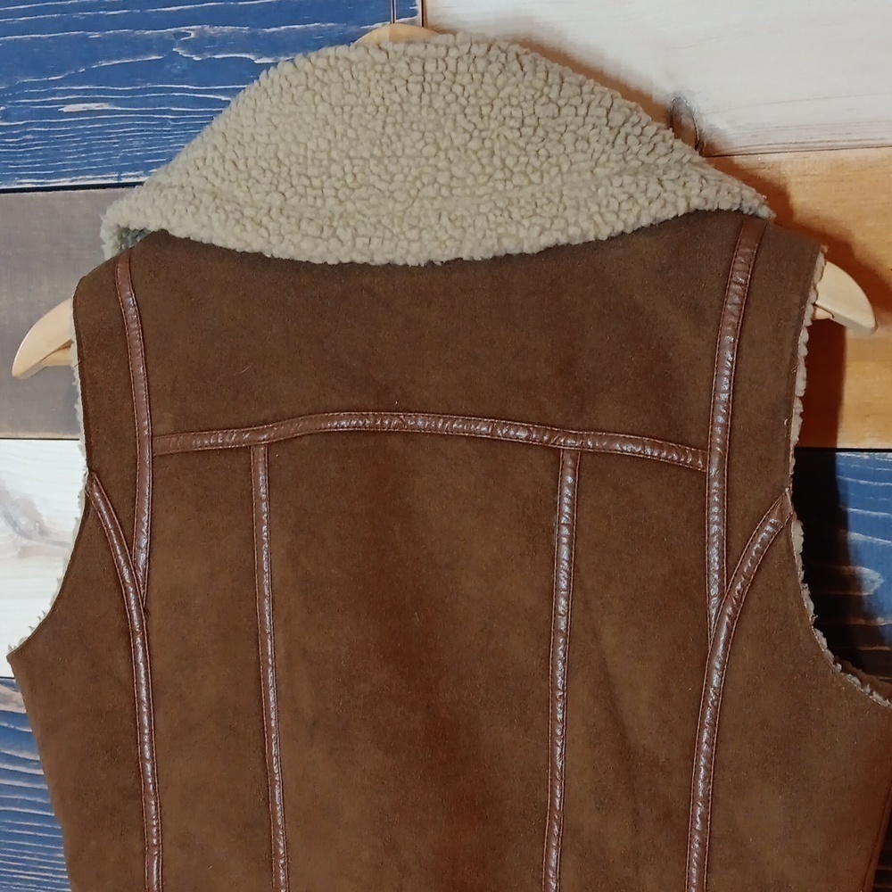 Members Only Shearling Bomber vest M - Picture 8 of 8